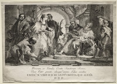 Svatí z rodiny Crotta od Giovanni Domenico Tiepolo