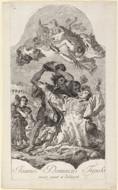 Kamenování svatého Štěpána od Giovanni Domenico Tiepolo