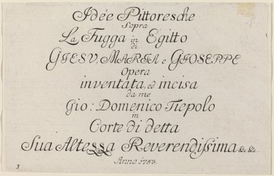 Titulní strana od Giovanni Domenico Tiepolo