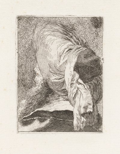 Turk viděný zezadu, z Raccolta di Teste (sbírka hlav) od Giovanni Domenico Tiepolo