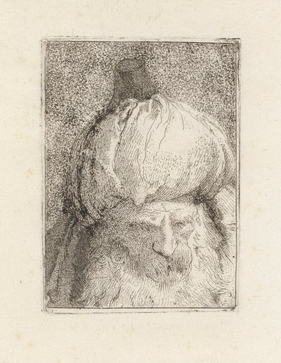 Turk viděný zepředu, z Raccolta di Teste (sbírka hlav) od Giovanni Domenico Tiepolo