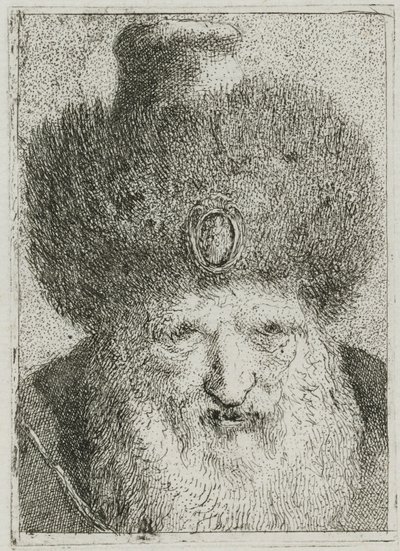 Turek s kožešinovou čepicí, z Raccolta di Teste (sbírka hlav) od Giovanni Domenico Tiepolo