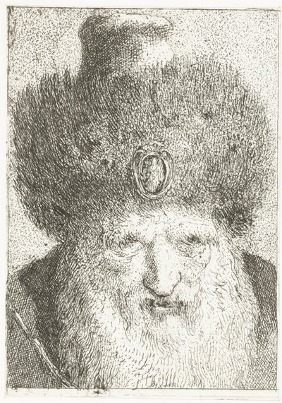 Turecký muž s kožešinovou čepicí Sbírka hlav (název série) Raccolta di Teste (název série) od Giovanni Domenico Tiepolo