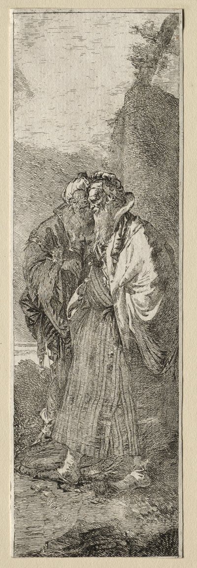 Dva staříci v krajině od Giovanni Domenico Tiepolo