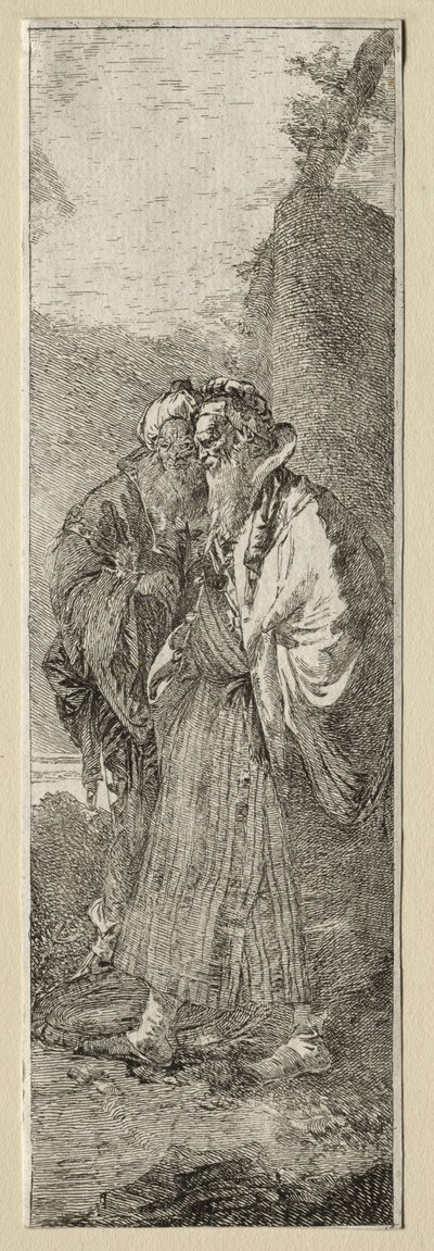 Dva staříci v krajině. od Giovanni Domenico Tiepolo