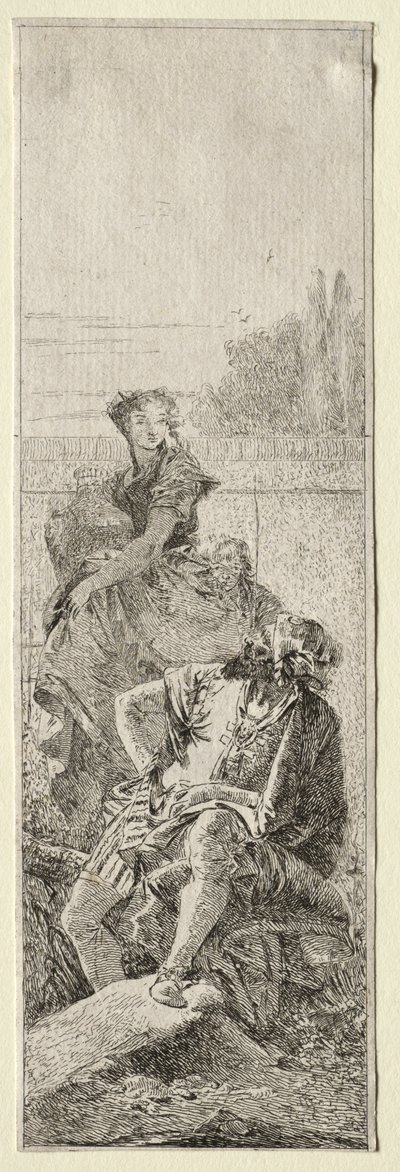 Dva rolníci od Giovanni Domenico Tiepolo