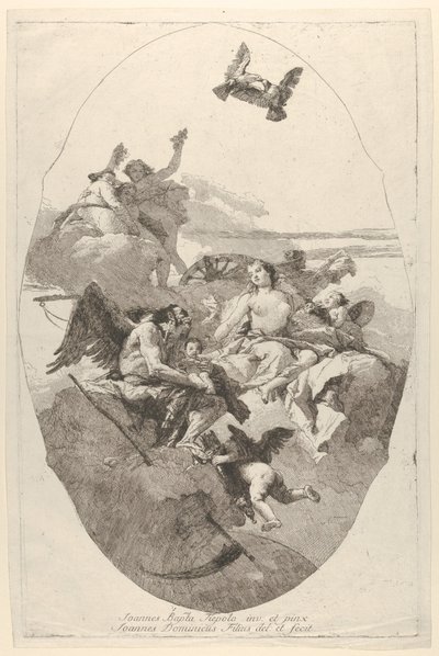 Venuše svěřující Amora Času, 1758-80. od Giovanni Domenico Tiepolo