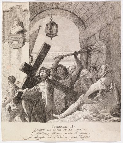Via crucis - stanice II. Ježíš bere svůj kříž od Giovanni Domenico Tiepolo