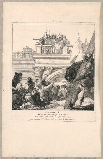 Via crucis - Stanice I, Ježíš odsouzený k smrti od Giovanni Domenico Tiepolo