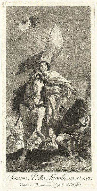 Svatý Jakub z Compostely od Giovanni Domenico Tiepolo after Giovanni Battista Tiepolo