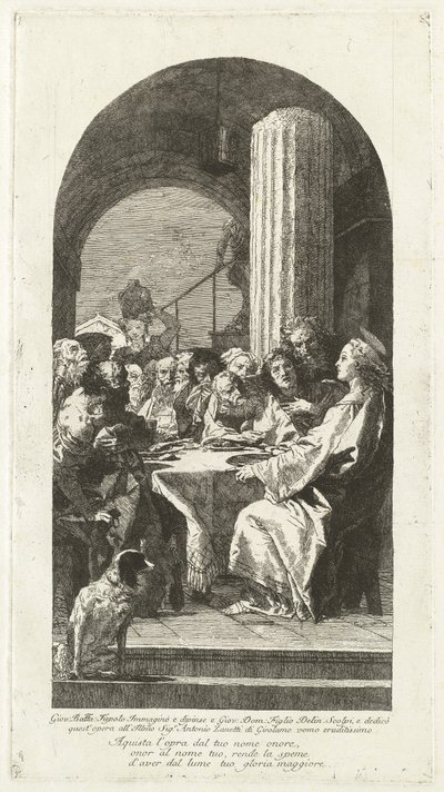 Poslední večeře od Giovanni Domenico Tiepolo after Giovanni Battista Tiepolo