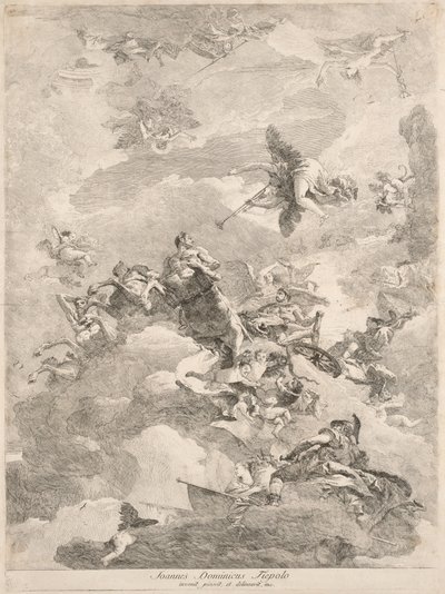 Herkulův triumf od Giovanni Domenico Tiepolo after Giovanni Battista Tiepolo