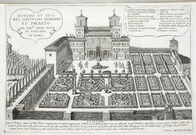 Pohled na zahrady a palác velkovévody z Toskánska, Řím od Giovanni Domenico de