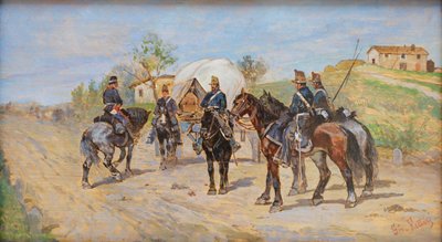 Kavalerie v klidu od Giovanni Fattori