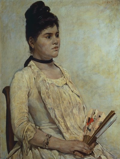 Portrét nevlastní dcery Giulie Marinelli od Giovanni Fattori