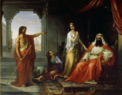 Svatý Jan Křtitel kárající Heroda od Giovanni Fattori