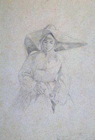 Studie jeptišky pro italský tábor v bitvě u Magenty od Giovanniho Fattoriho od Giovanni Fattori