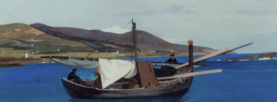 Punta di Romito s rybářskou lodí, asi 1866 (olej na plátně) od Giovanni Fattori
