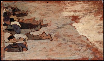 Dělnický spánek - Malování od Giovanni Fattori