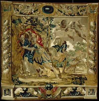 Dido a Aeneas hledají úkryt před bouří od Giovanni Francesco (1610-62) Romanelli