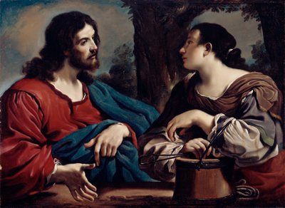 Kristus a žena Samaří, kolem roku 1620 od Giovanni Francesco Barbieri