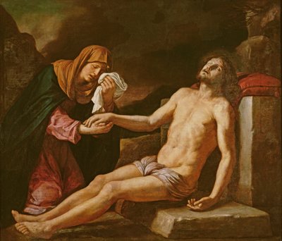 Ježíš oplakaný Pannou od Giovanni Francesco Barbieri