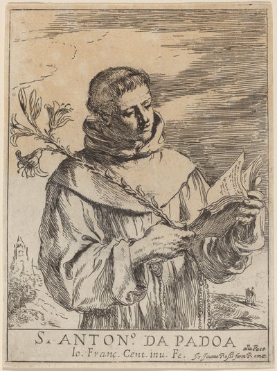 Svatý Antonín z Padovy od Giovanni Francesco Barbieri, called Guercino