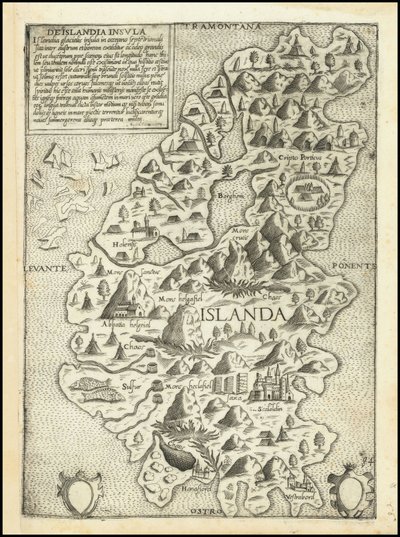 Mapa Islandu z 60. let 15. století, Giovanni Francesco Camocio od Giovanni Francesco Camocio