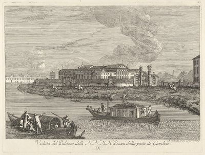 Pohled na vilu Pisani, 1730-72. od Giovanni Francesco Costa