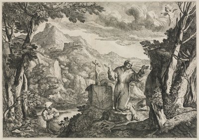Svatý František z Assisi přijímá stigmata od Giovanni Francesco Grimaldi
