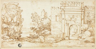 Pohled na La Magliana od Giovanni Francesco Grimaldi