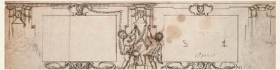 Projekt pro vyřezávané obložení od Giovanni Francesco Romanelli