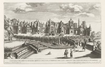 Fontein van het Kleine Rome v de tuinen van de Villa d