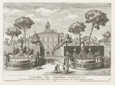 Fonteinen in de tuinen van de Villa Montalto Negroni te Rome Fontána v zahradě Montalto (...) (název na objektu) Fontány v palácích a zahradách Říma (název série) Fonteinen in de paleizen en tuinen van Rome (název série) od Giovanni Francesco Venturini