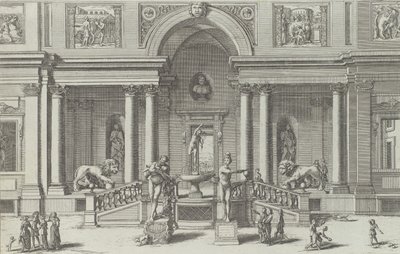 Merkurova fontána v zahradě vily Medici..., 1691 nebo později. od Giovanni Francesco Venturini