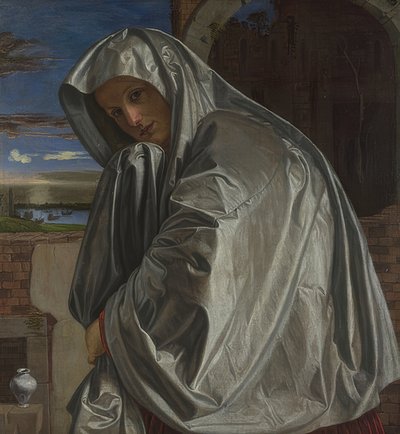 Marie Magdalena na cestě ke Kristovu hrobu. Kolem 1535-40 od Giovanni Girolamo Savoldo