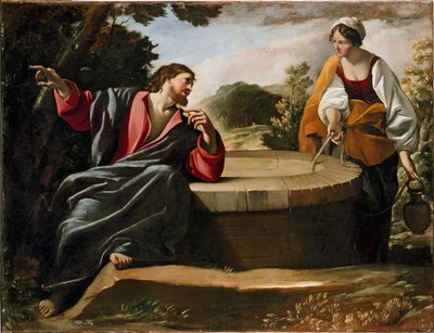 Kristus a žena Samaří, konec 1620 od Giovanni Lanfranco