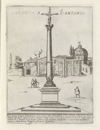 Sloup ze San Antonia Colonna a S. Antonio (název na objektu) Moderní a starověké památky a budovy v Římě (název série) Ornamenti di fabriche antichi et moderni dell