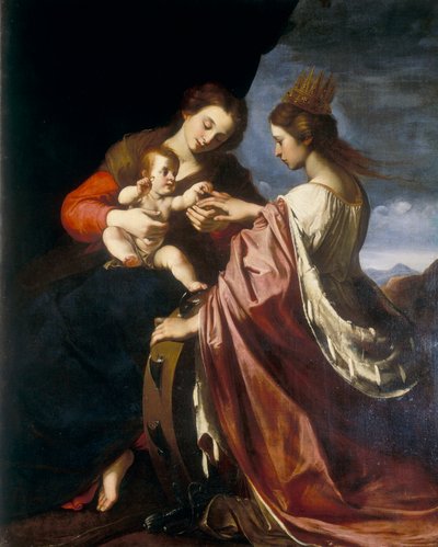 Svatba Kateřiny od Giovanni Mannozzi