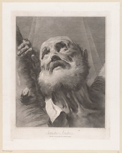 Apoštol Andreas Sanctus Andreas (titul na objektu) Apostelen (název série) od Giovanni Marco Pitteri