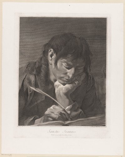 Apoštol Jan Sanctus Joannes (titul na objektu) Apoštolové (název série) od Giovanni Marco Pitteri