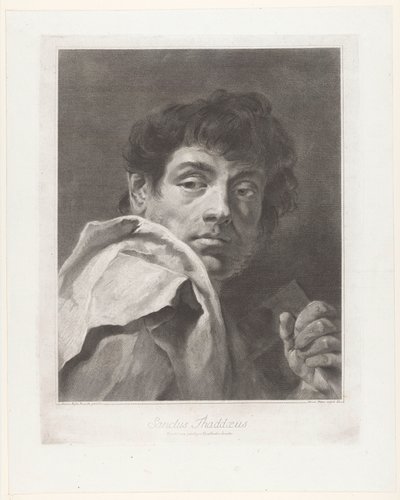 Apoštol Juda Tadeáš Sanctus Thaddaeus (titul na předmětu) Apoštolové (název série) od Giovanni Marco Pitteri