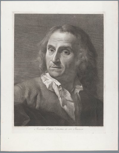 Tiskař portrétních van Giovanni Marco Pitteri Marcus Pitteri Blue Engraver in Air (název na objektu) od Giovanni Marco Pitteri