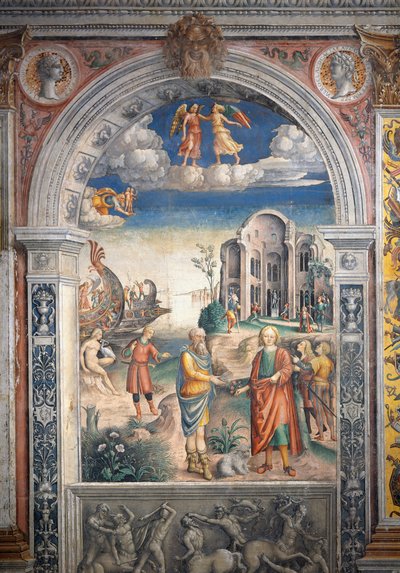 Freska od Giovanniho Maria Falconetta (1468-1535), Hall of Zodiac, Palazzo D