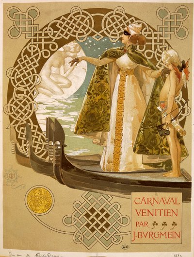 Benátský karneval, plakát Giovanni Mataloni (1868-1944). od Giovanni Maria Mataloni