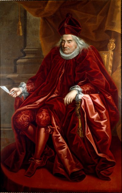 Portrét Oberta Della Torre (1617-1691) Doge of Genes mezi lety 1689 a 1691. Malba Maria Delle Piane (1660-1745) 1690-1691 Rozměr 230x153 cm Nástup ze soukromé sbírky Luigi Cattaneo Adorno © Luiage Leem Ric od Giovanni Maria delle called Mulinaretto Piane