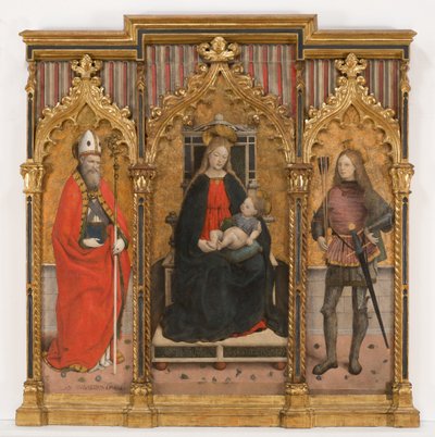 Madona na trůn s dítětem a svatými Ubaldem a Sebastianem od Giovanni Martino Spanzotti