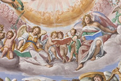 Andělé a zpěv putti (detail 3496733) od Giovanni Mauro della Rovere