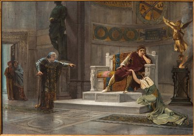 Konstantin a otrok (olej na plátně) od Giovanni Muzzioli