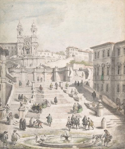 Schody Trinità dei Monti, ca. 1756-58. od Giovanni Paolo Panini